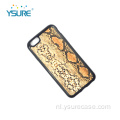 Aanpasbare trendy Snakeskin Shockproof -telefoonhoes